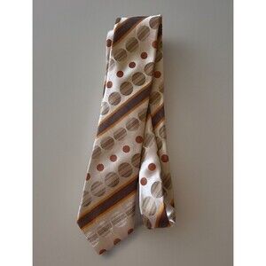 Steven Land The Big Knot Silk Tie Geometric Polka Dot Diagonal Stripe Retro